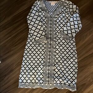 Gretchen Scott Brown and Blue Patterned Dress